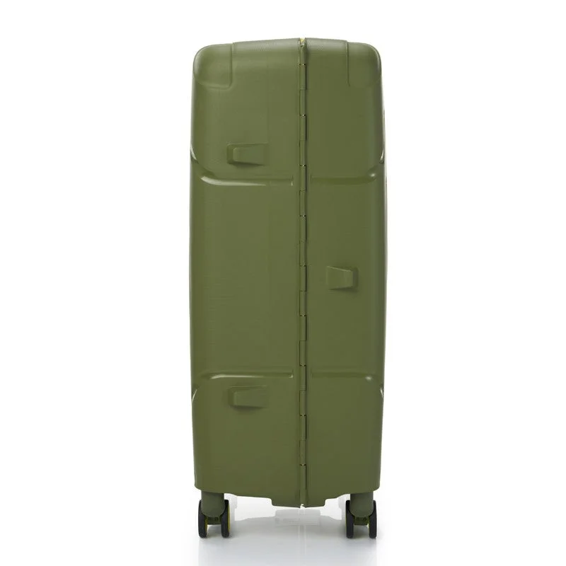AMERICAN TOURISTER Olive Circurity Suitcase, Check-In Size 68 cm / 25 inch, 4 Spinner Wheels, Hard Top, Polypropylene, Olive|Scratch & Impact Resistant Material|Lightweight|XtraSecu™ 3 Point Locking System|TSA Lock - 3 Years International Warranty  | Best Price UAE